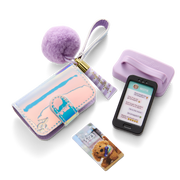 Purple Pom Phone & Accessories for 18-inch Dolls F8