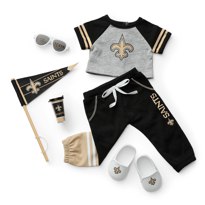 American Girl® x NFL New Orleans Saints Fan Outfit & Accessories for 18-inch Dolls Y0