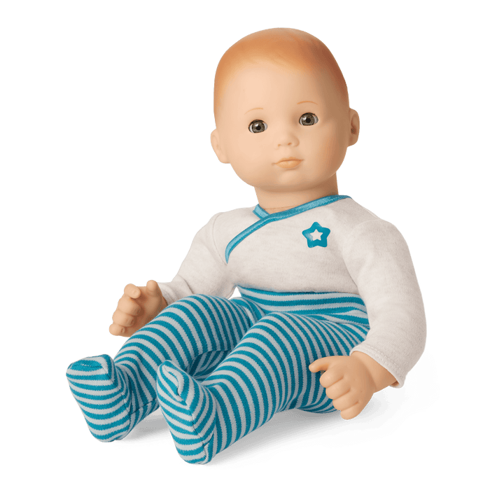 Bitty Baby® Doll #6 with red hair in Soft Blue C1