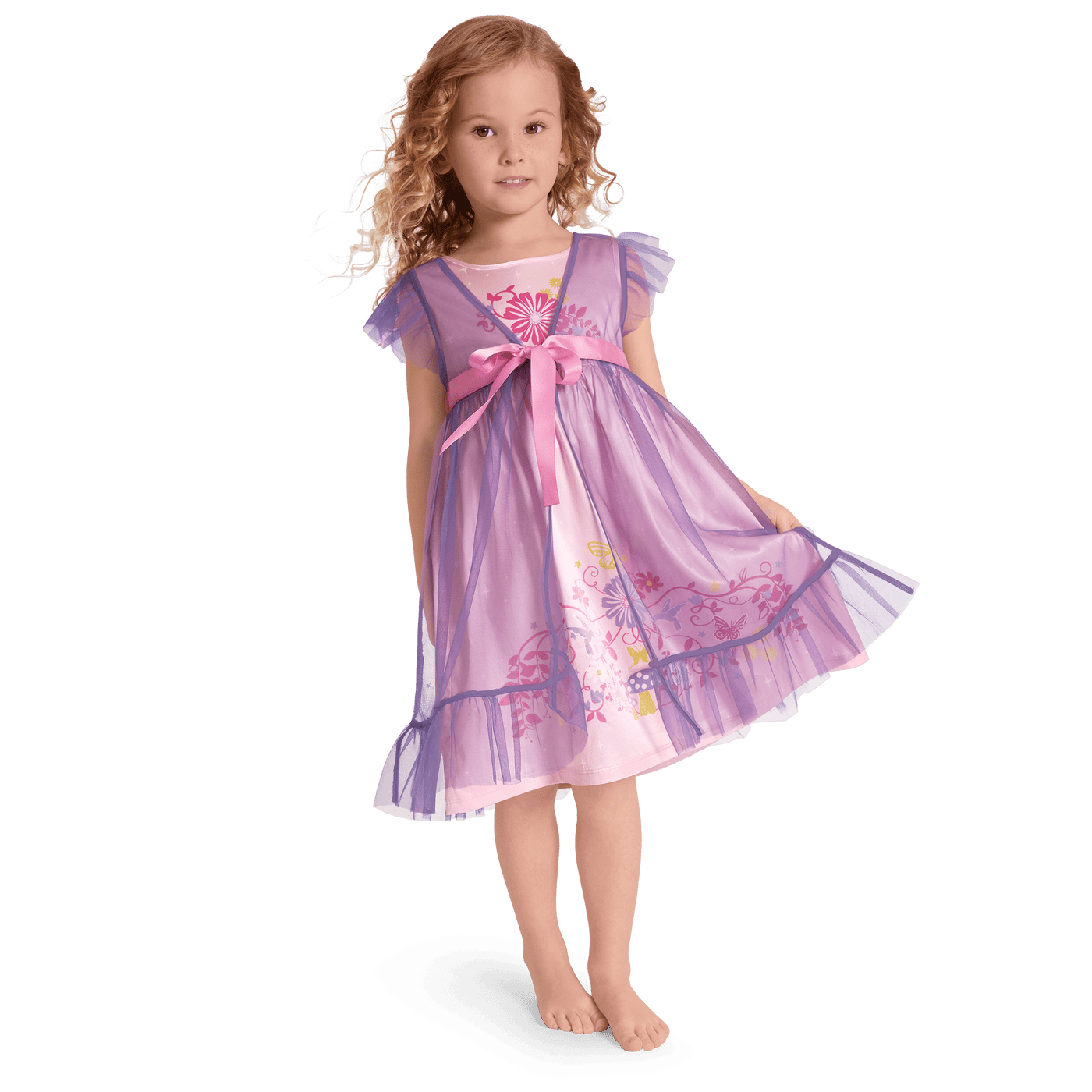 Royal Ruffles Nightie & Robe for Little Girls U9
