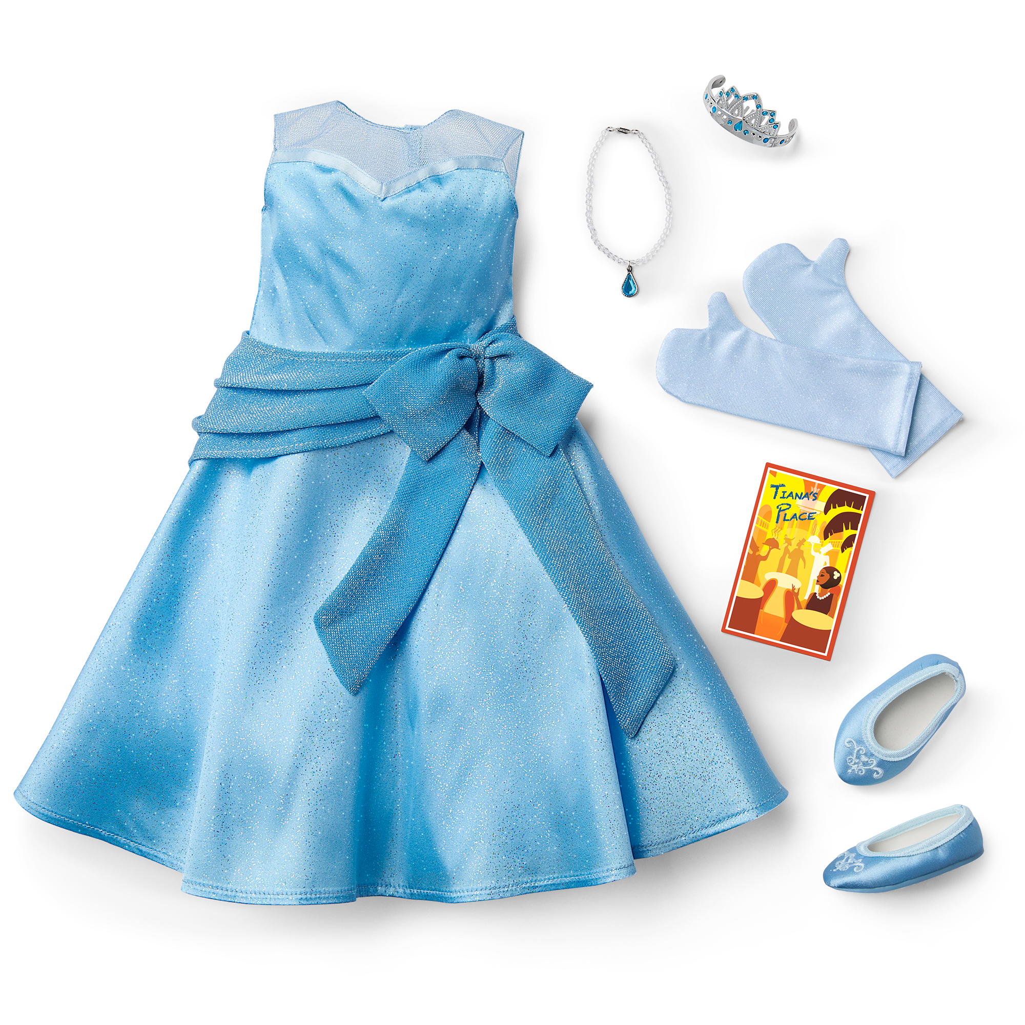 American Girl® Disney Princess Tiana Evening Star Dress & Accessories for 18-inch Dolls K1