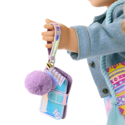 Purple Pom Phone & Accessories for 18-inch Dolls F8