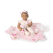 Bitty Baby® Doll #5 with brown hair Care & Play Set L4