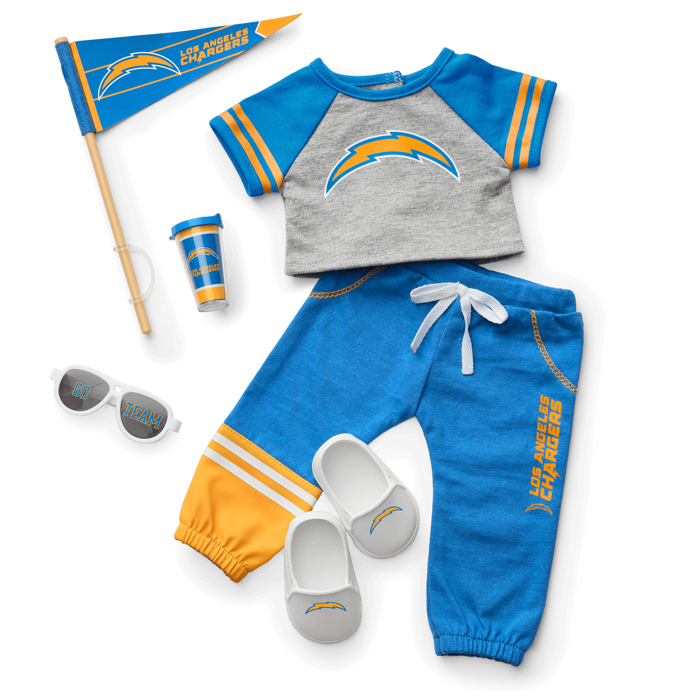 American Girl® x NFL Los Angeles Chargers Fan Outfit & Accessories for 18-inch Dolls N6