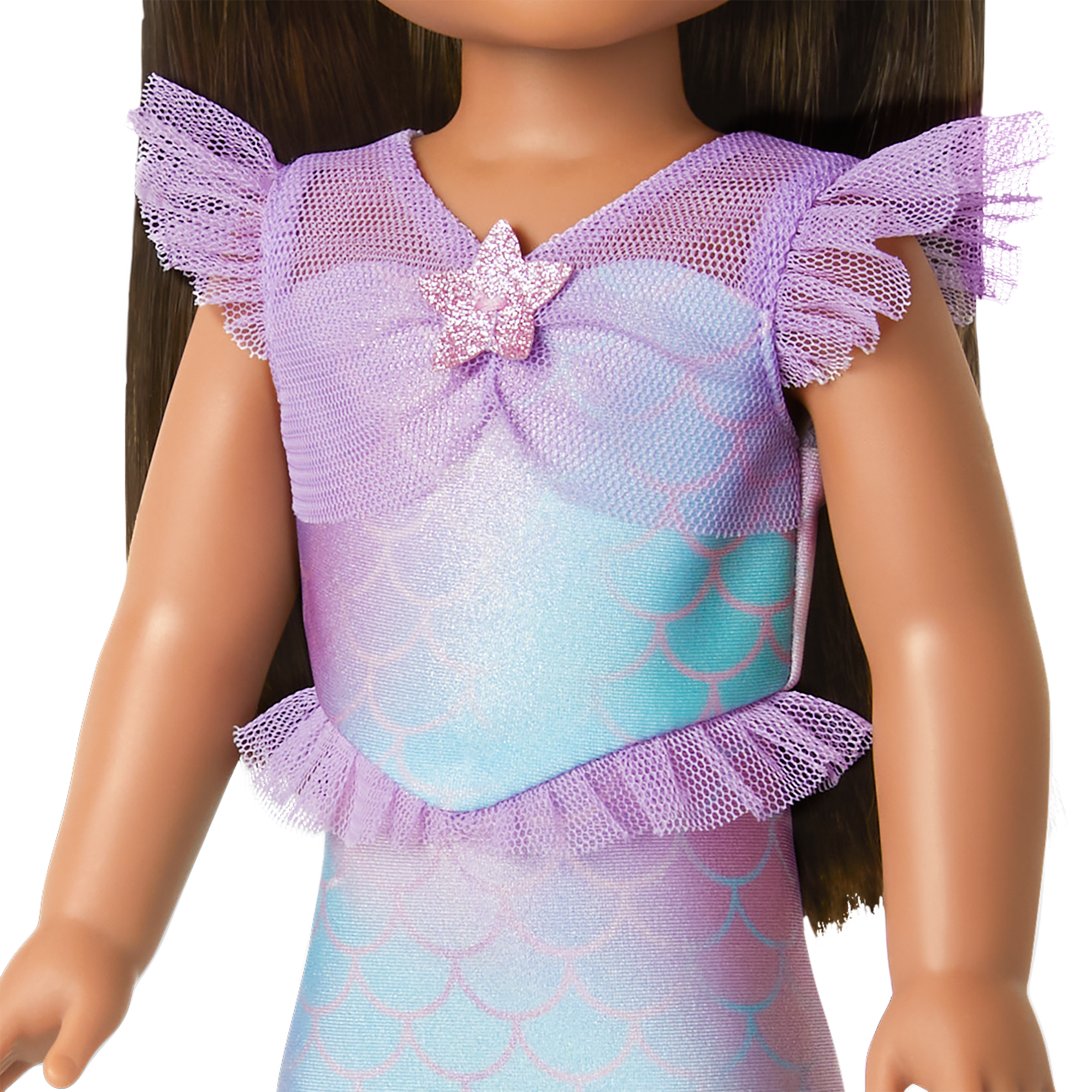 2-in-1 Sparkly Mermaid Outfit for WellieWishers™ Dolls N8