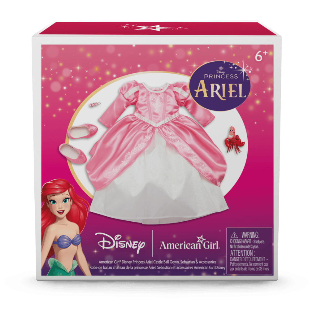 American Girl® Disney Princess Ariel Castle Ball Gown, Sebastian & Accessories for 18-inch Dolls Q2