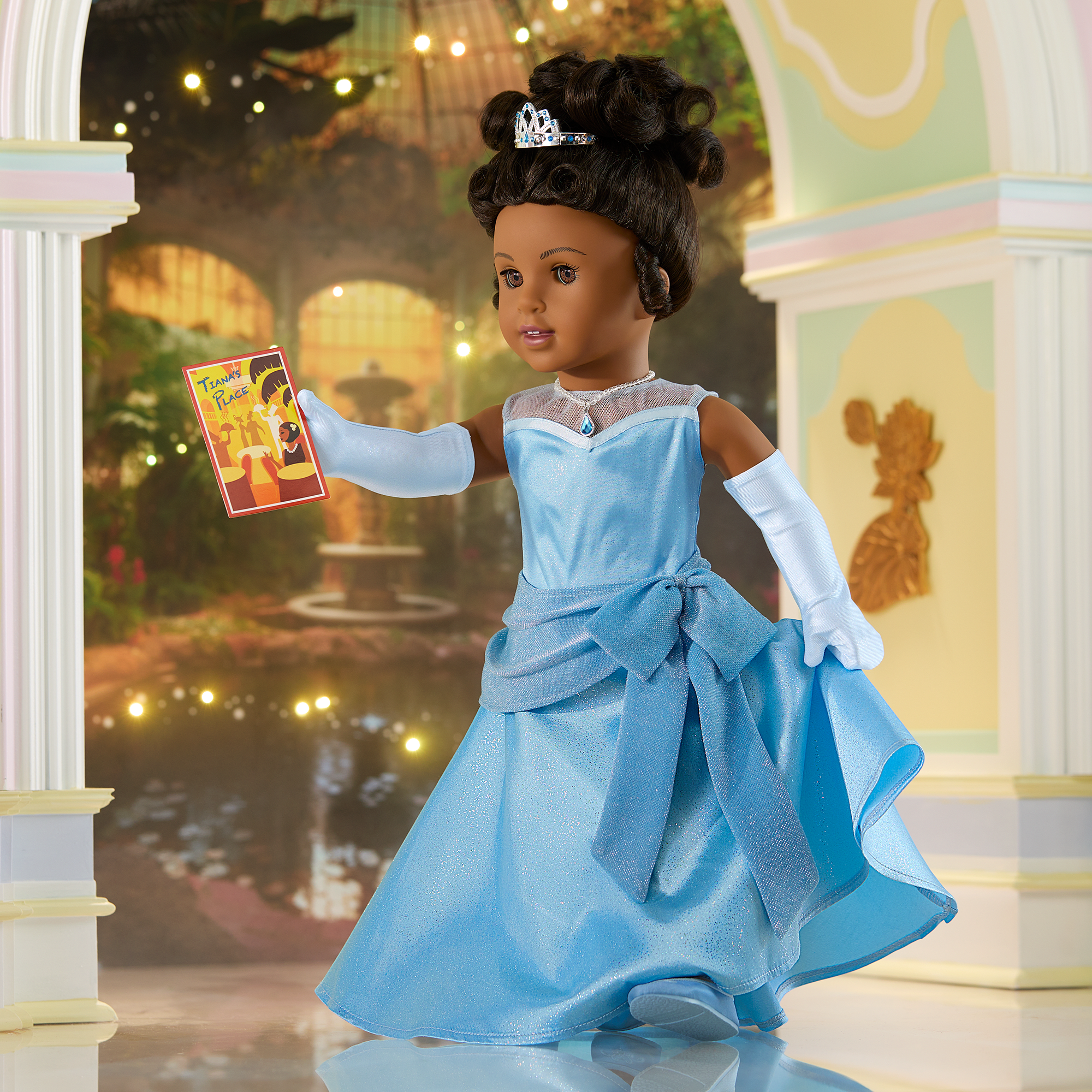 American Girl® Disney Princess Tiana Evening Star Dress & Accessories for 18-inch Dolls K1
