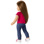 Matching AG™ Grin Pins Ringer Tee Set for Girls & 18-inch Dolls N0
