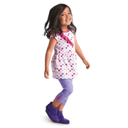 Playful Floral Leggings for Little Girls H6