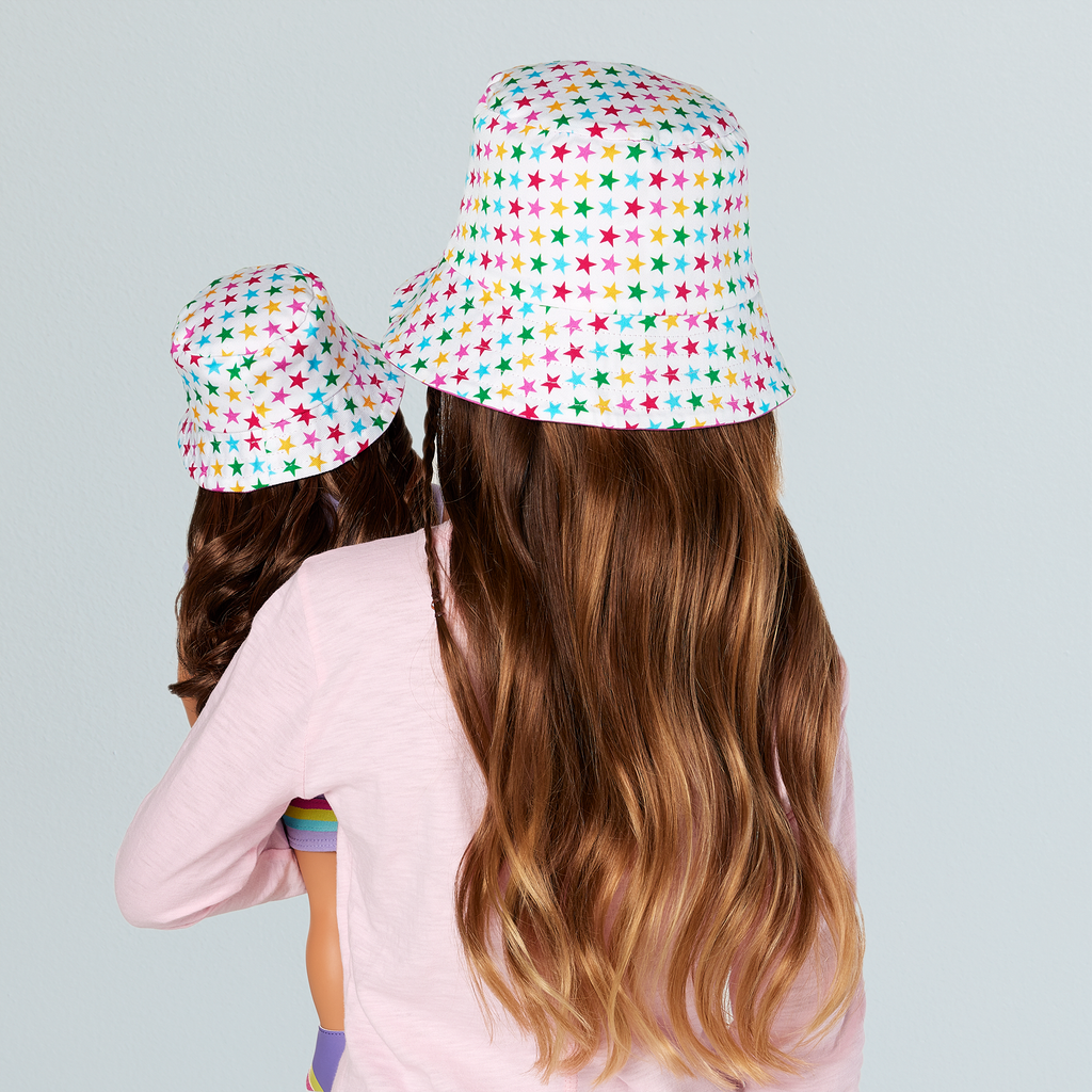 AG™ Star Bucket Hat Set for Girls & Dolls C1