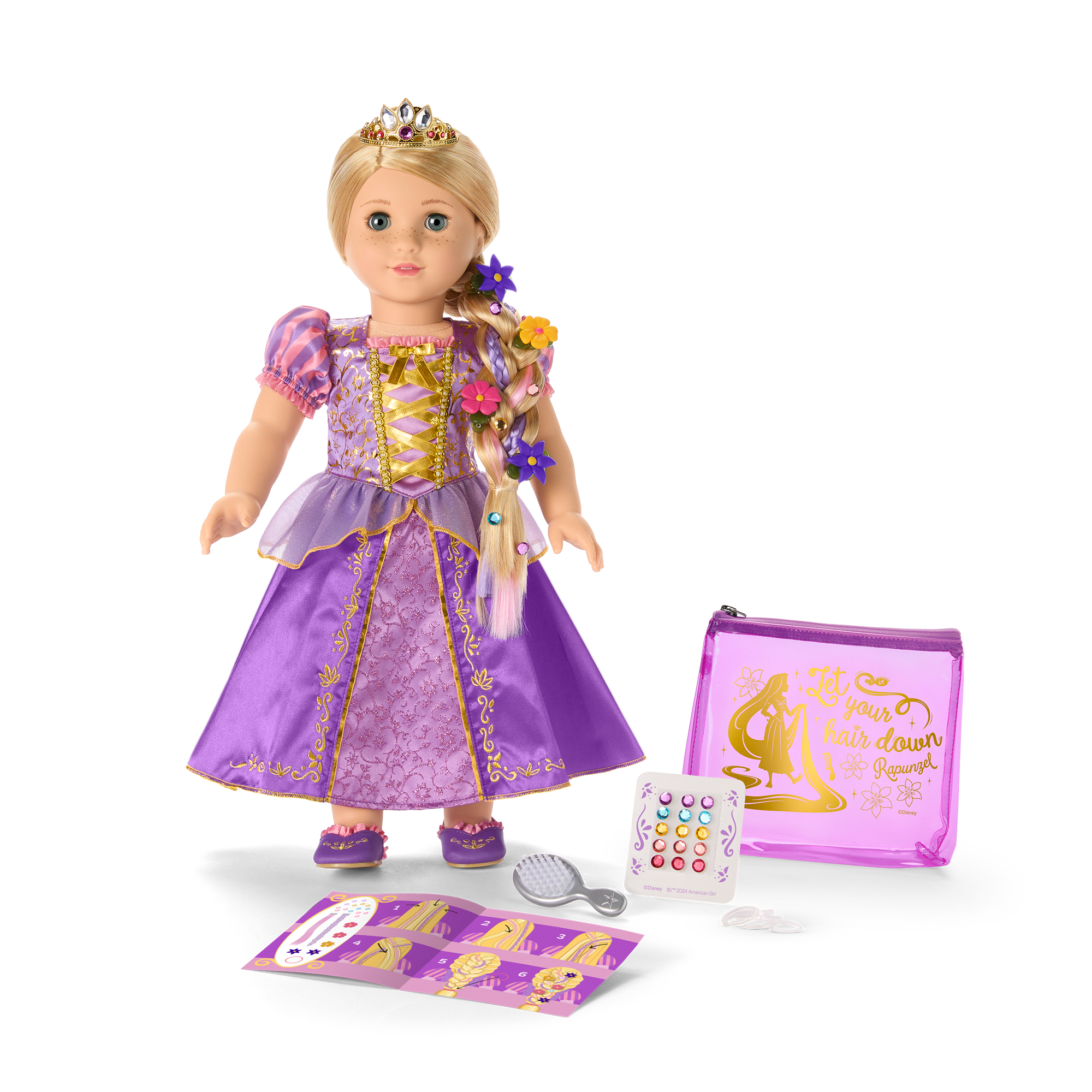 American Girl® Disney Princess Rapunzel Hair Accessories for 18-inch Dolls H6