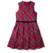 Pretty Plaid Christmas Dress for Girls E2