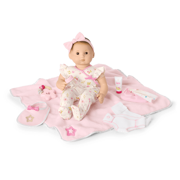 Bitty Baby® Doll #2 with brown hair Care & Play Set T0
