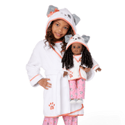 Comfy Puppy Robe Set for Girls & 18-inch Dolls A4