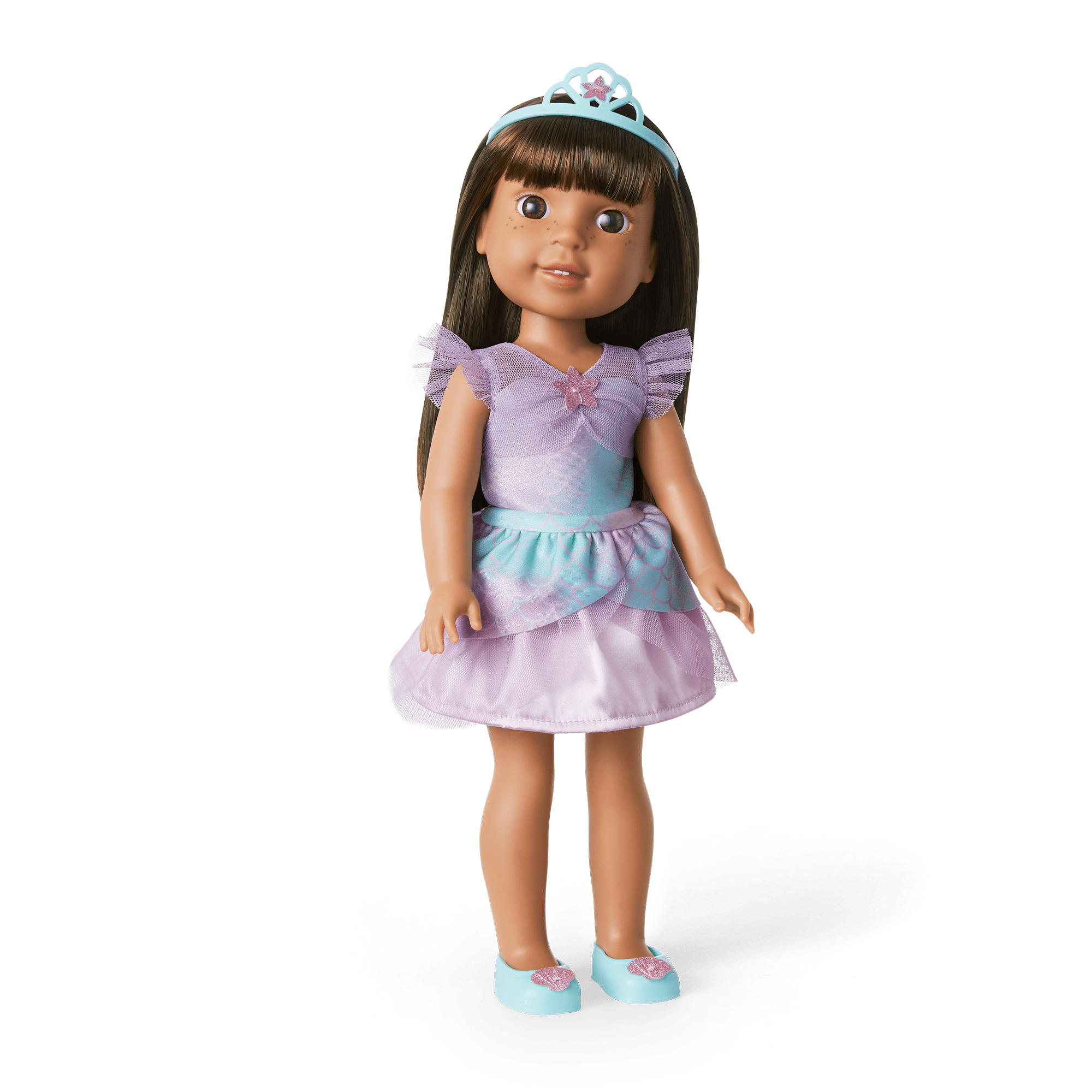 2-in-1 Sparkly Mermaid Outfit for WellieWishers™ Dolls N8