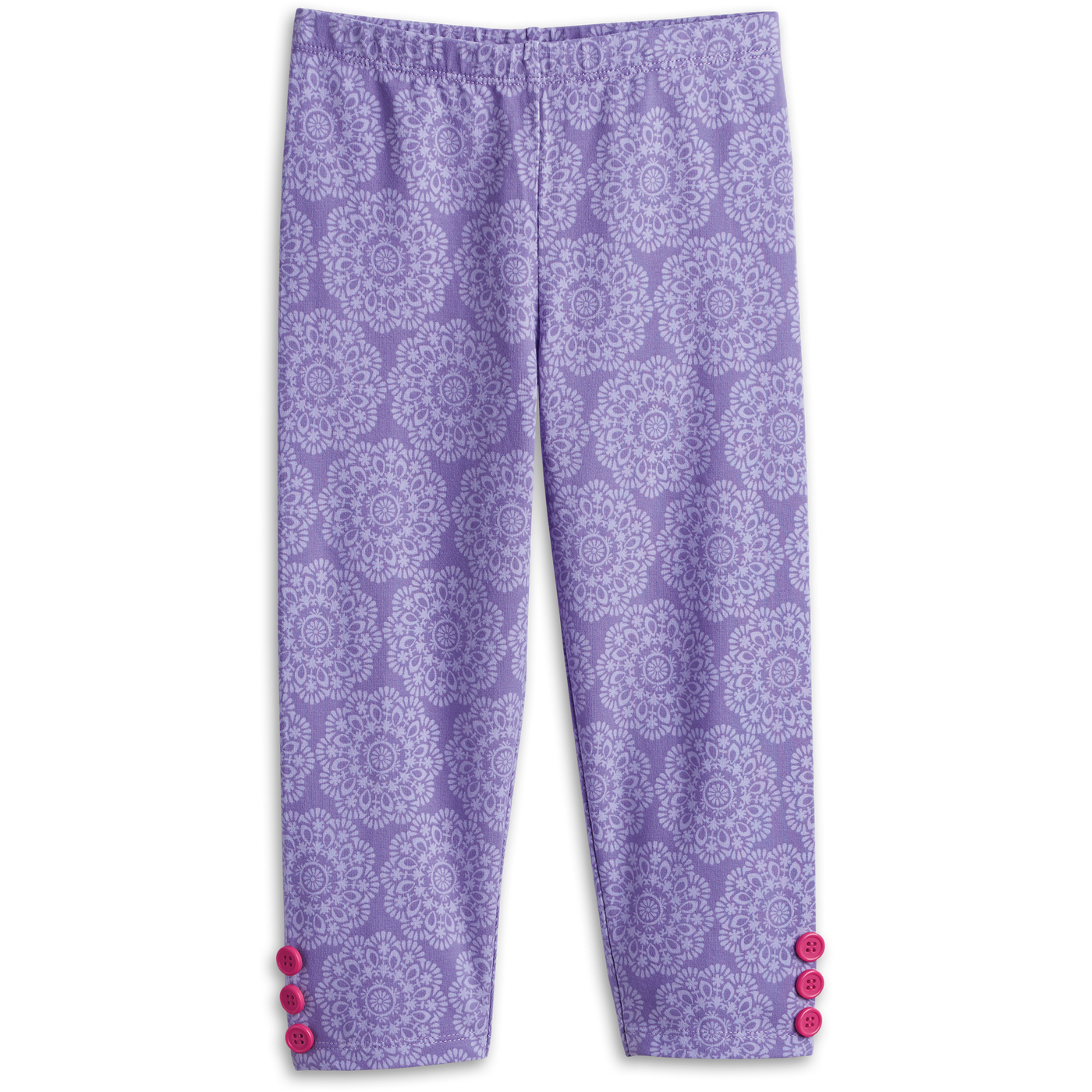 Playful Floral Leggings for Little Girls H6