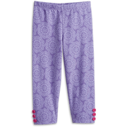 Playful Floral Leggings for Little Girls H6