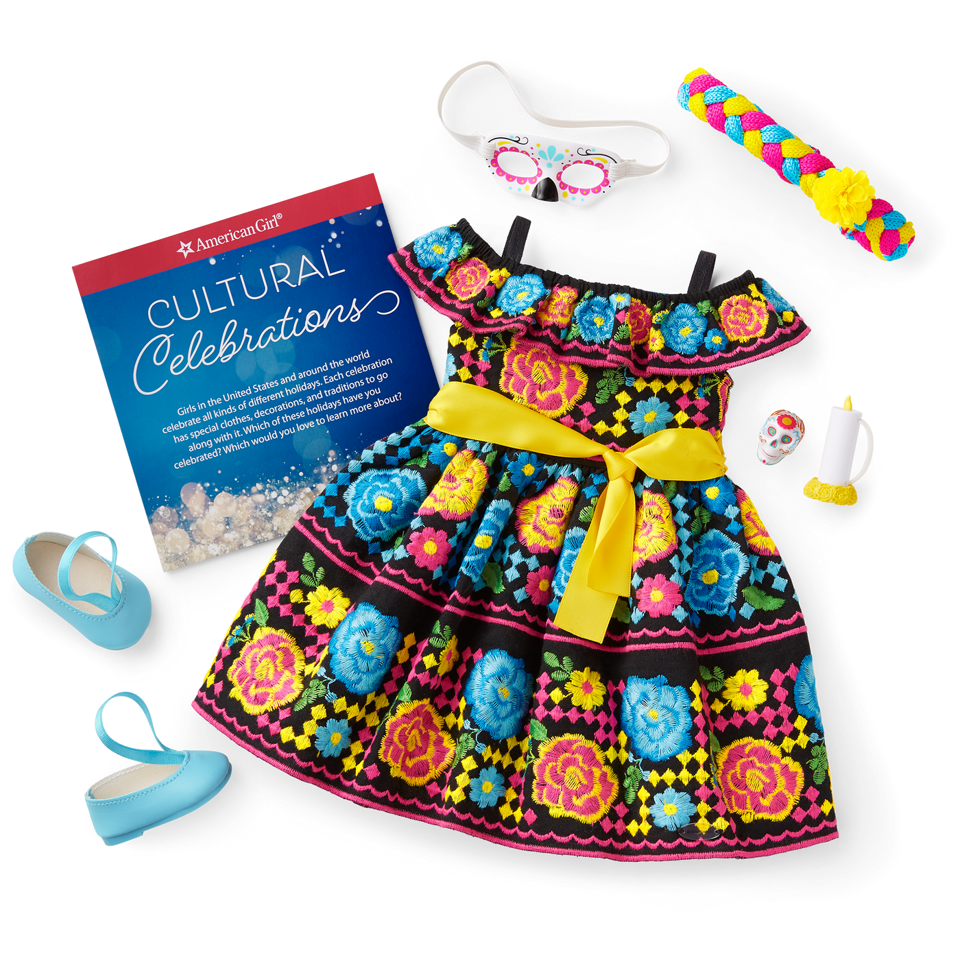 Día de Muertos Celebration Outfit for 18-inch Dolls L6