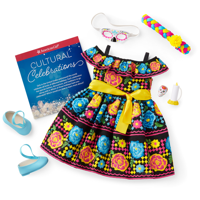 Día de Muertos Celebration Outfit for 18-inch Dolls H5