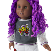 Truly Me™ 18-inch Doll #91 with curly purple hair K9