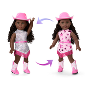 Glam Pink Cowgirl Outfit for 18-inch Dolls E6