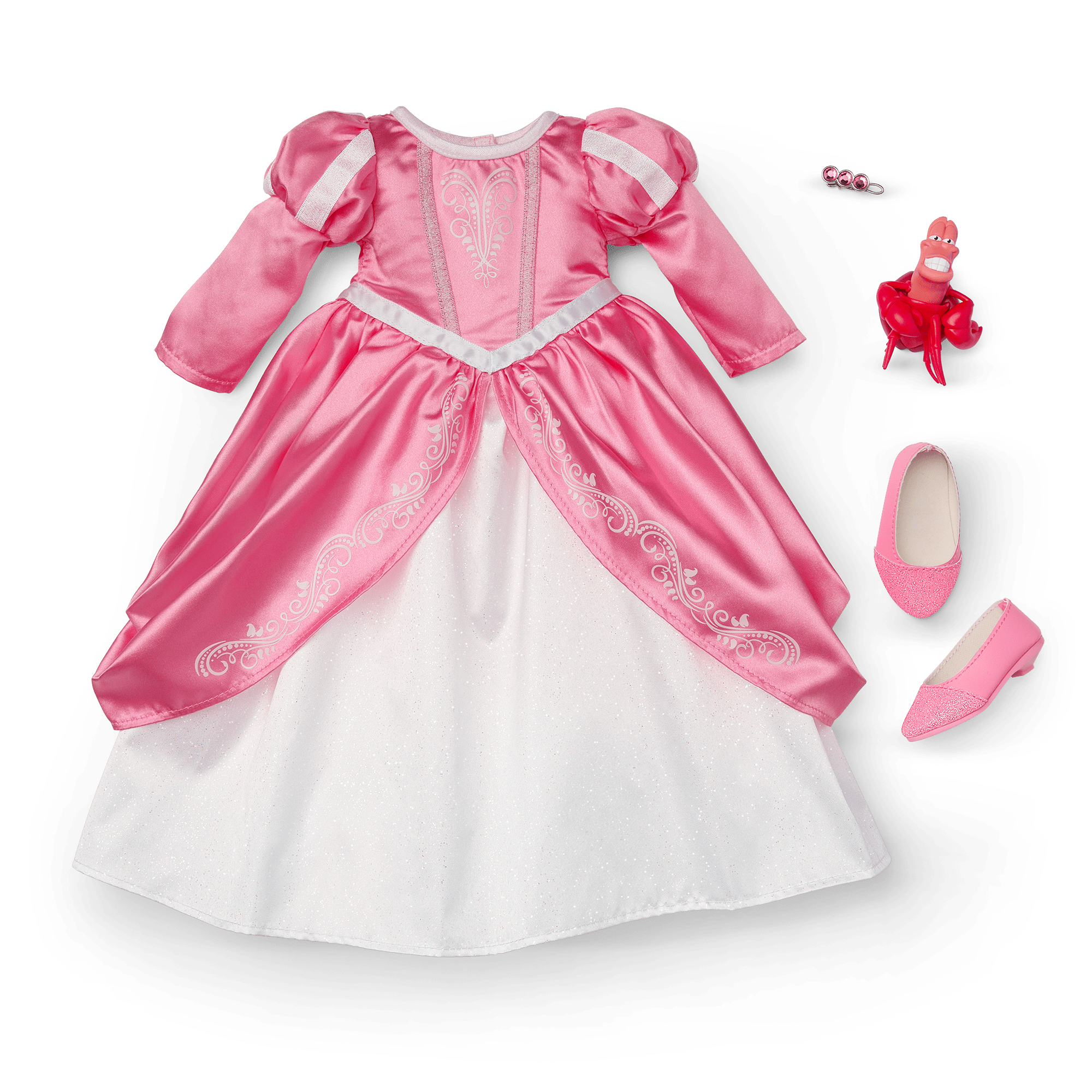 American Girl® Disney Princess Ariel Castle Ball Gown, Sebastian & Accessories for 18-inch Dolls Q2
