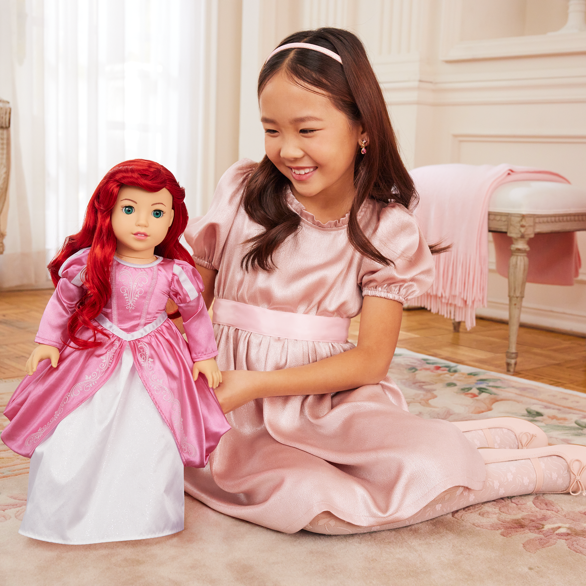 American Girl® Disney Princess Ariel Castle Ball Gown, Sebastian & Accessories for 18-inch Dolls Q2