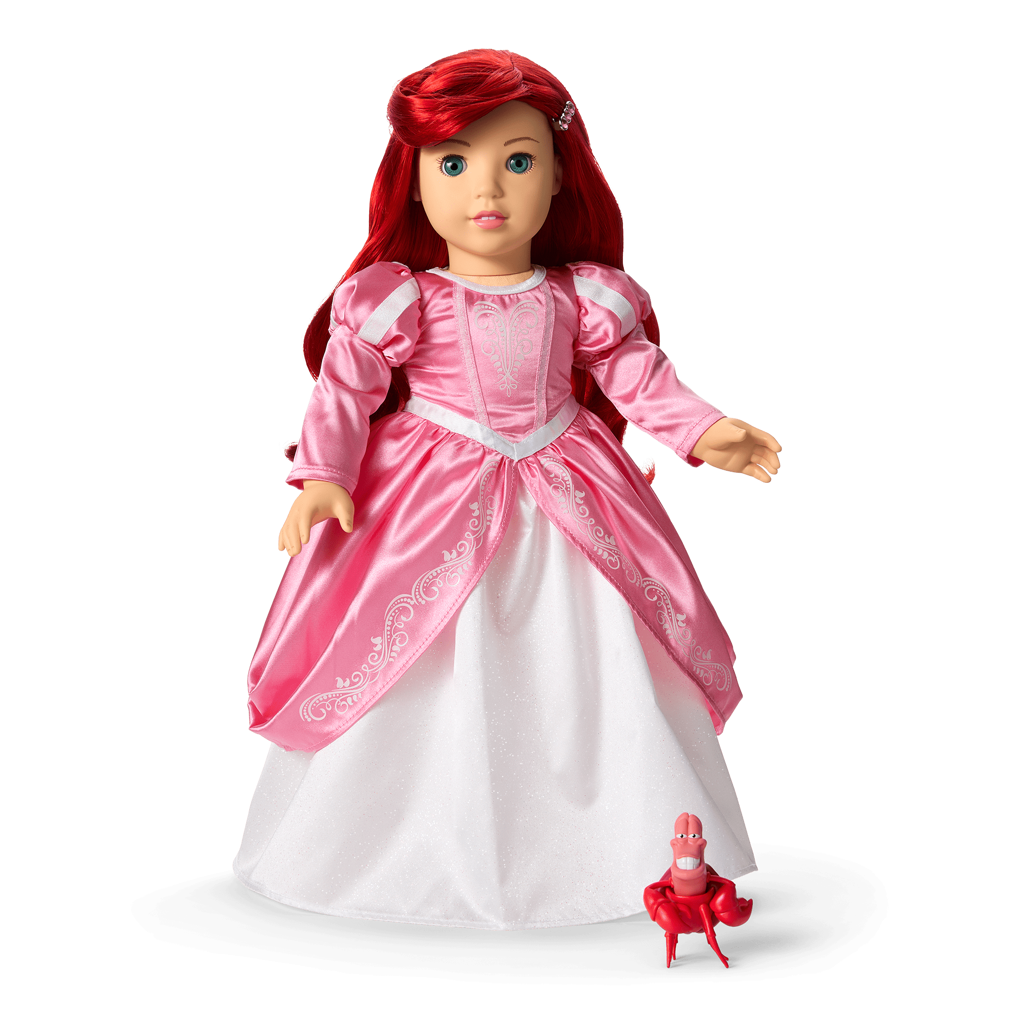 American Girl® Disney Princess Ariel Castle Ball Gown, Sebastian & Accessories for 18-inch Dolls Q2
