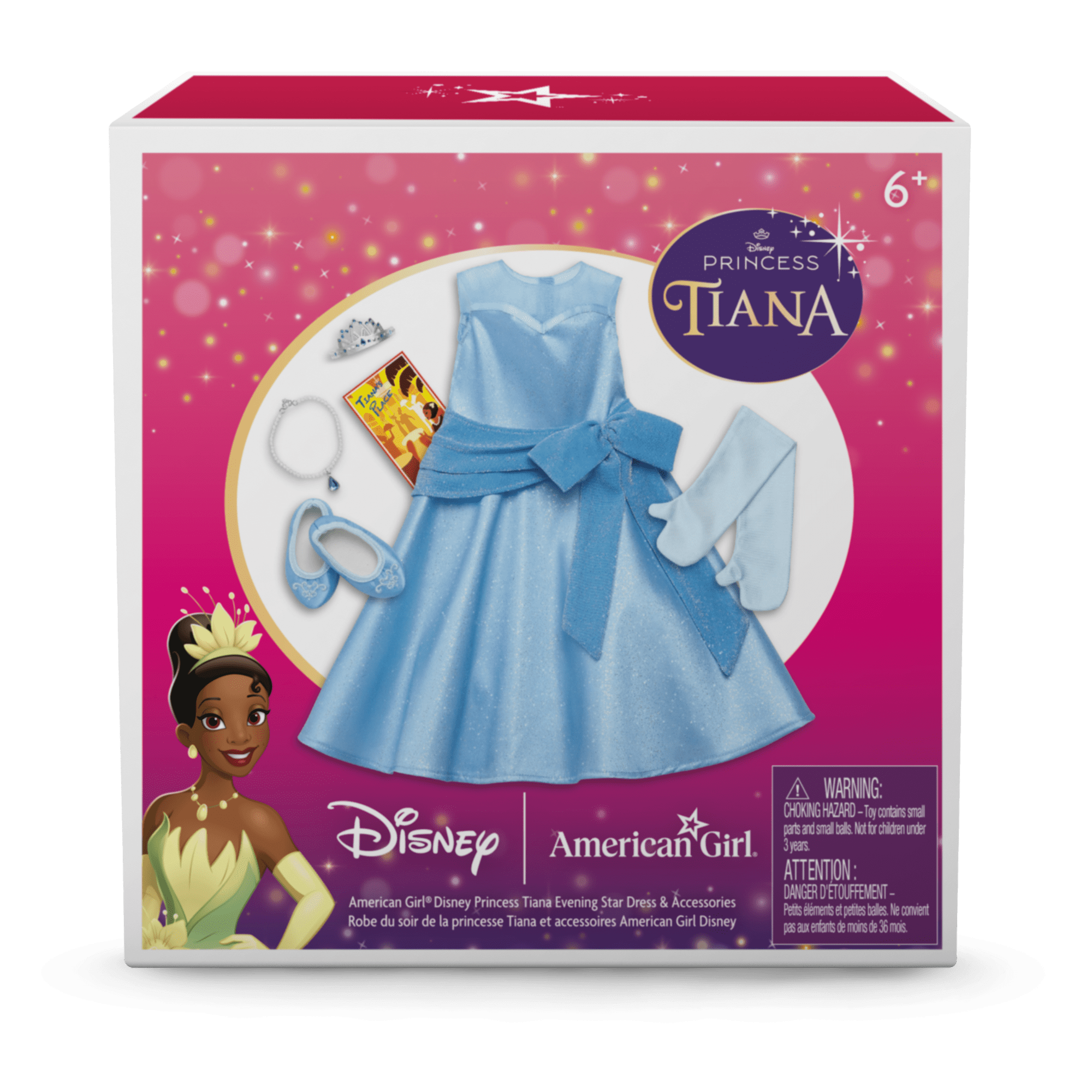 American Girl® Disney Princess Tiana Evening Star Dress & Accessories for 18-inch Dolls K1