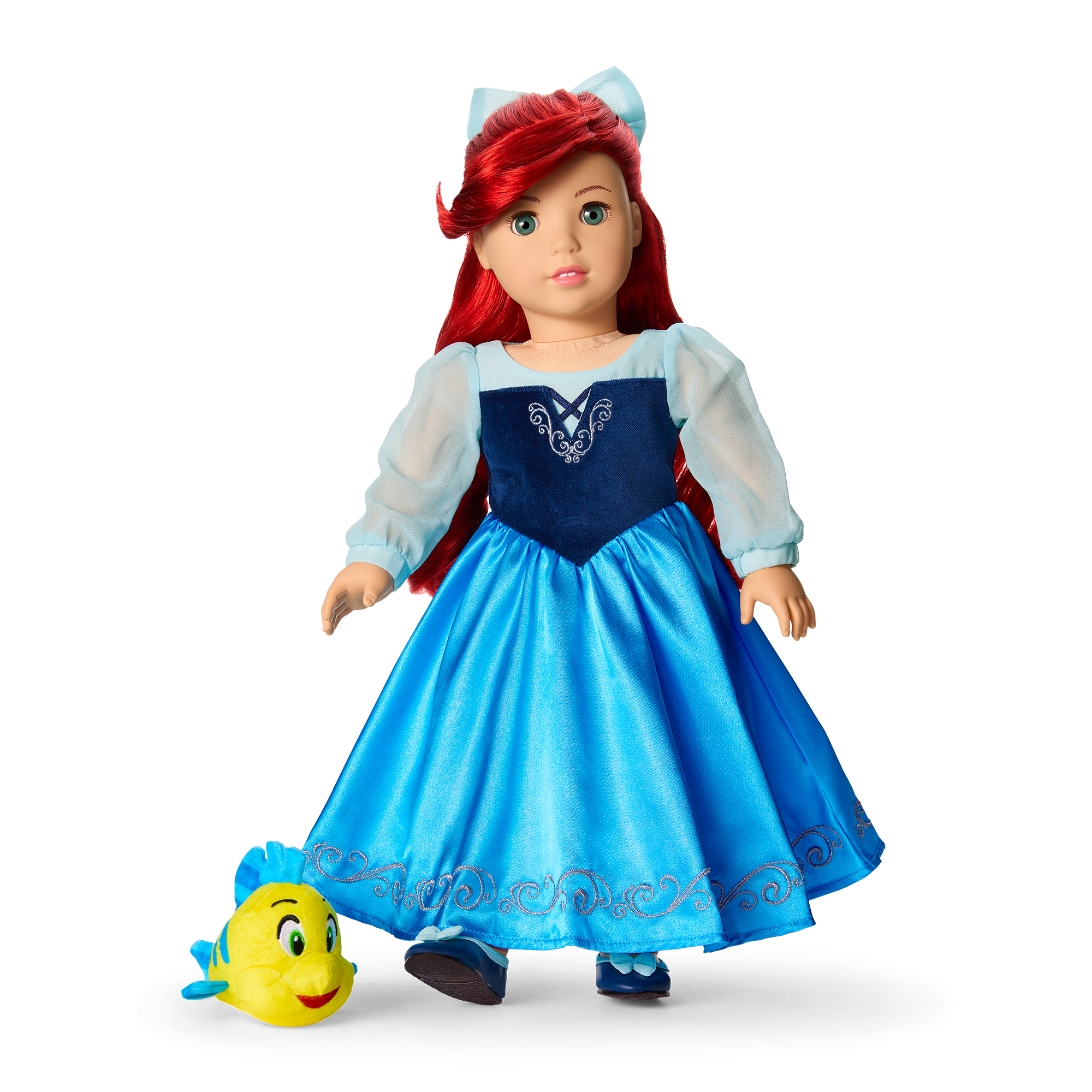 American Girl® Disney Princess Ariel Day Dress, Flounder & Accessories for 18-inch Dolls E5