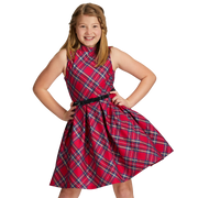 Pretty Plaid Christmas Dress for Girls H5