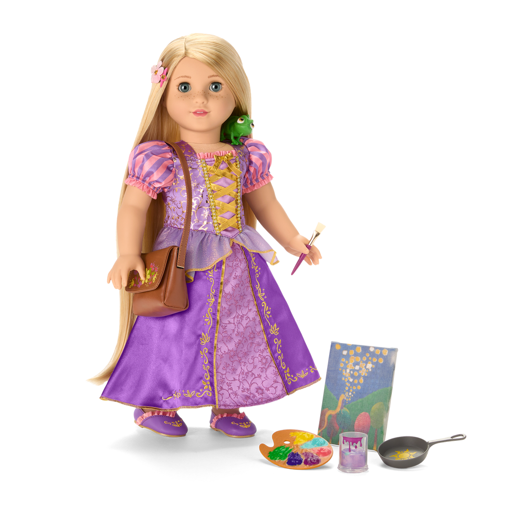 American Girl® Disney Princess Rapunzel Painting Accessories & Pascal for 18-inch Dolls Y0