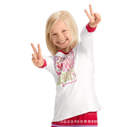 Peace, Love & Joy PJ Top for Girls Q1