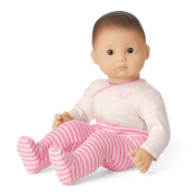 Bitty Baby® Doll #2 with brown hair in Pretty Pink K8