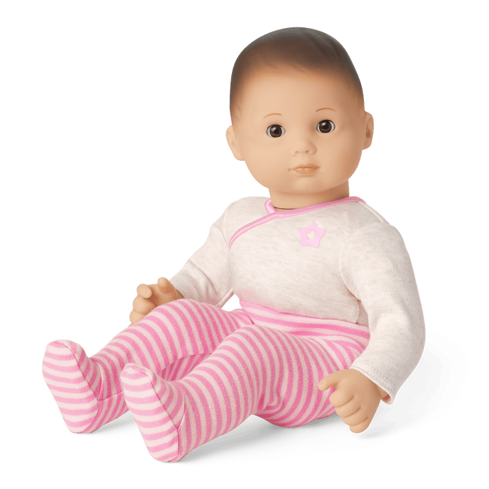 Bitty Baby® Doll #2 with brown hair in Pretty Pink C9