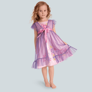 Royal Ruffles Nightie & Robe for Little Girls U9