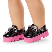 Fuchsia Flair Platform Loafers for 18-inch Dolls W5