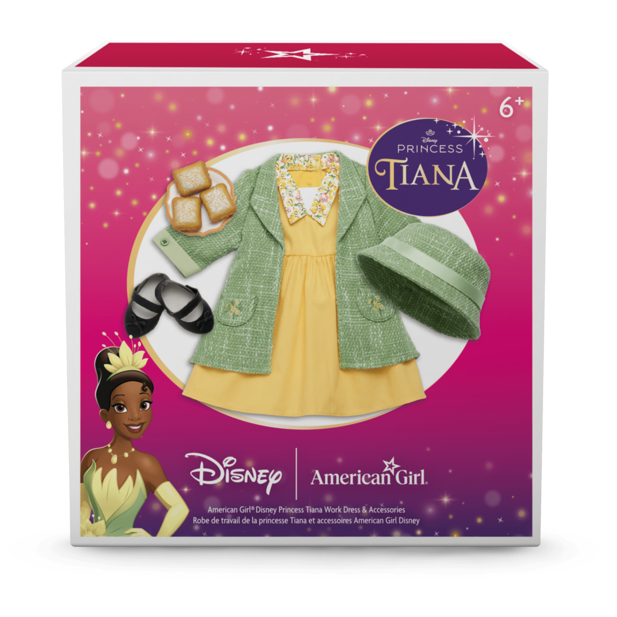 American Girl® Disney Princess Tiana Work Dress & Accessories for 18-inch Dolls A6