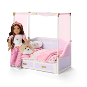 All Set for Sleepovers Canopy Bed for 18-inch Dolls D4