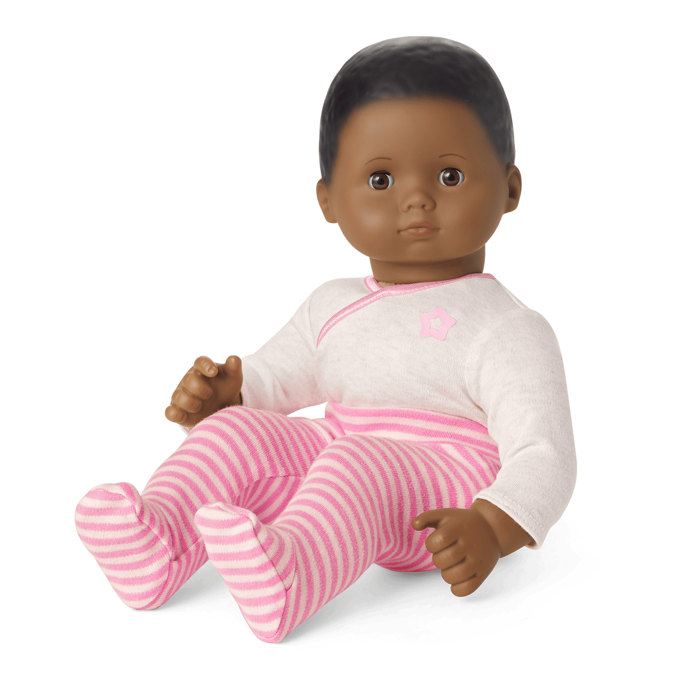 Bitty Baby® Doll #1 with black hair in Pretty Pink V6