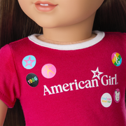Matching AG™ Grin Pins Ringer Tee Set for Girls & 18-inch Dolls N0
